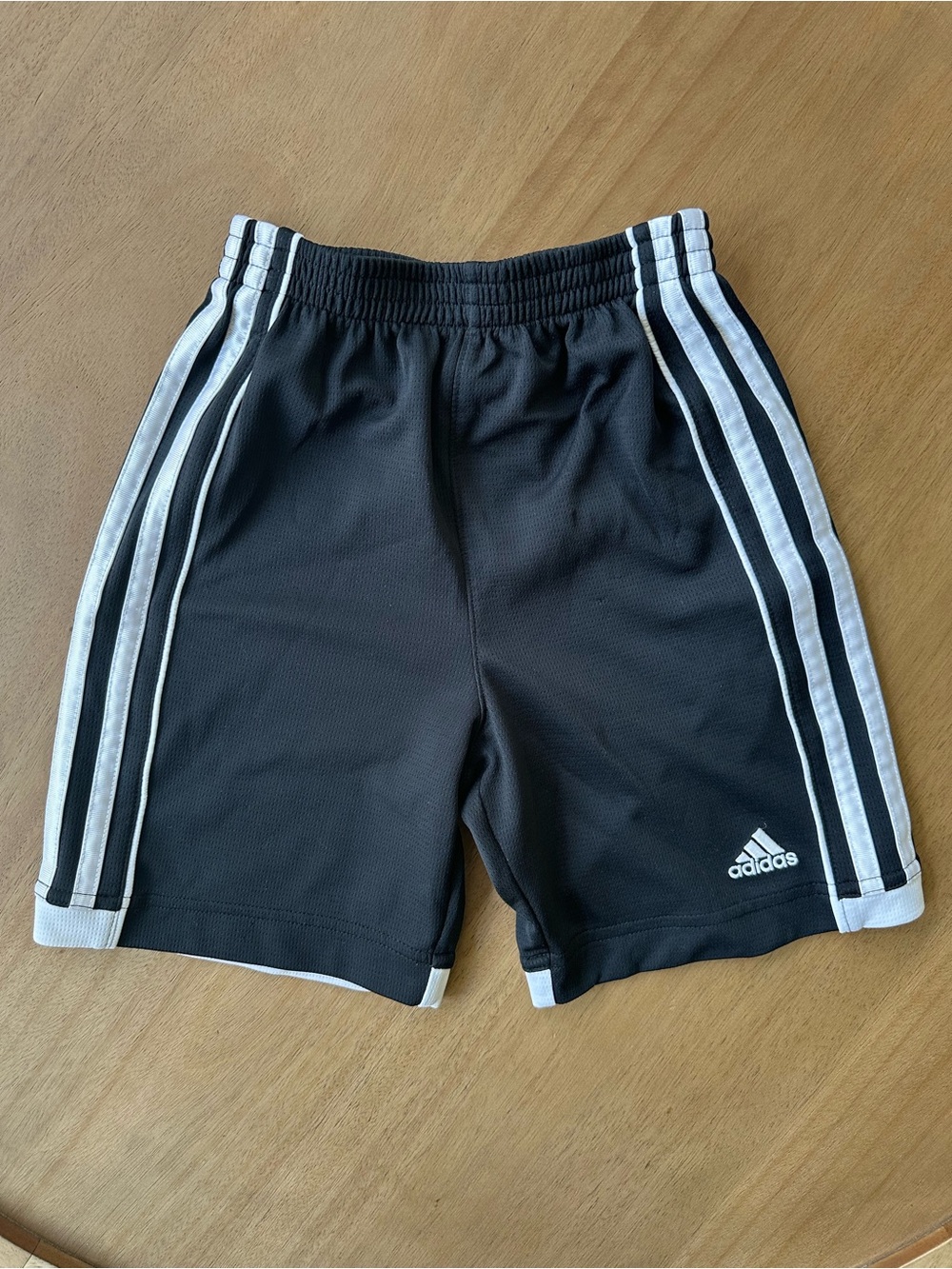 Adidas Boys Black Athletic Shorts, Size 6
